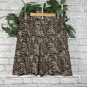 SALE **5 for $25** Ann Taylor Brown and Beige Pattern Flare Skirt